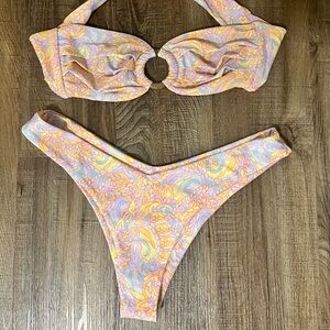 Kulani Kini Bando floral bikini top medium/large